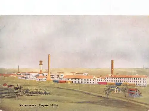 US Kalamazoo Paper Mills Factory Industry Vintage Postkarte
