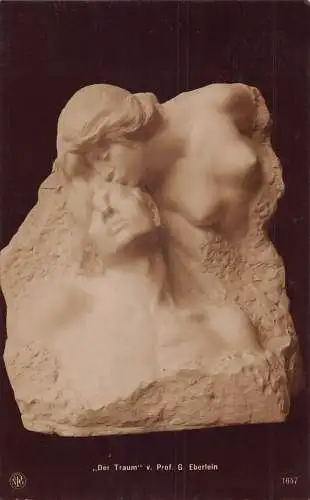 Fine Arts Skulptur Der Traum Vintage Postkarte