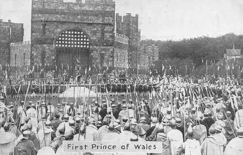 Military First Prince of Wales Ceremony Vintage Postkarte