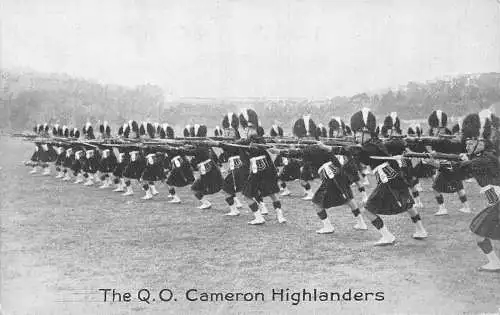 Militär The QO Cameron Highlanders Infanterie Vintage Postkarte