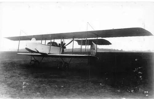 Flugzeug 1913 Henri Farman Echtfoto Vintage Postkarte