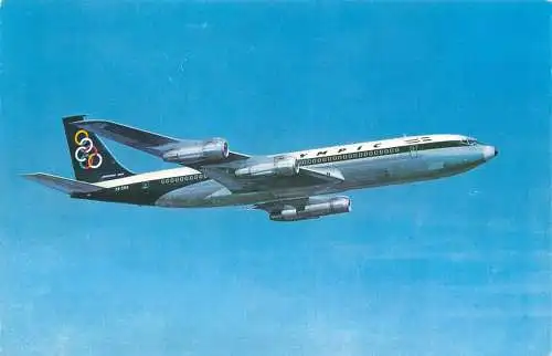 Flugzeug Boeing 707-320 Super Fan Jet Olympic Airways Vintage Postkarte
