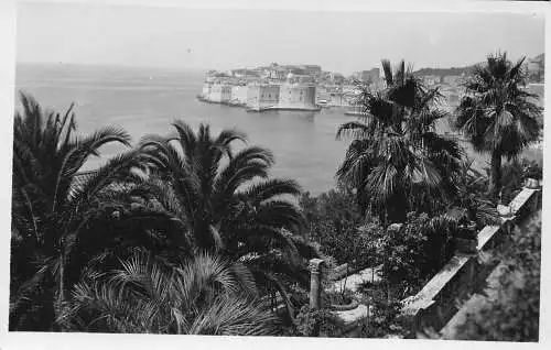 B092 Kroatien 1935 Dubrovnik Ansicht RPPC Vintage Postkarte