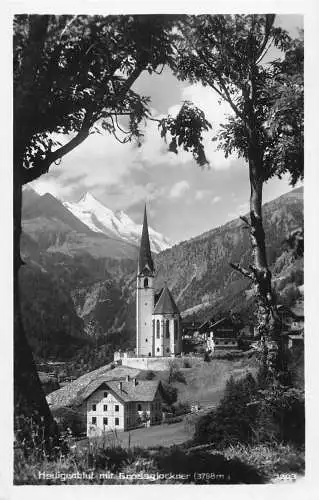 B092 Österreich 1928 Heiligenblut mit Brossglockner RPPC Vintage Postkarte