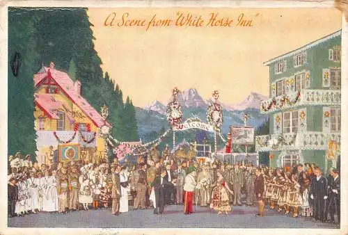 Kunst Weißes Rössl Theater Werbung Großes Opernhaus Hochzeit Postkarte