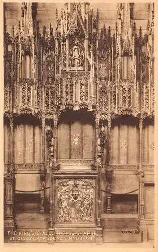 B093 Schottland The King's Stall Thistle Chapel Giles Cathedral Edinburgh Postkarte