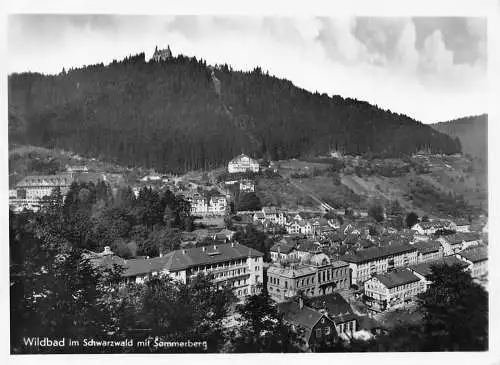 B095 Deutschland 1943 Wilbad im Schwarzwald mit Sommerberg RPPC Postkarte