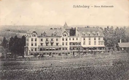 B096 Deutschland 1906 Schönberg Neue Heilanstalt Vintage Postkarte