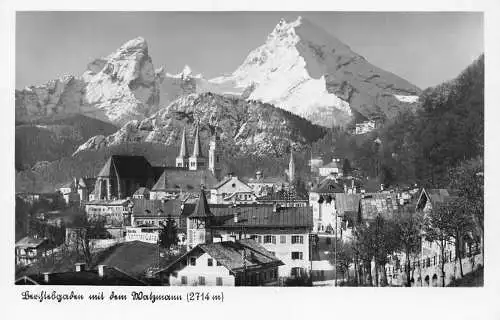 B096 Deutschland Berchtesgaden gegen Watzmann Peak RPPC Postkarte