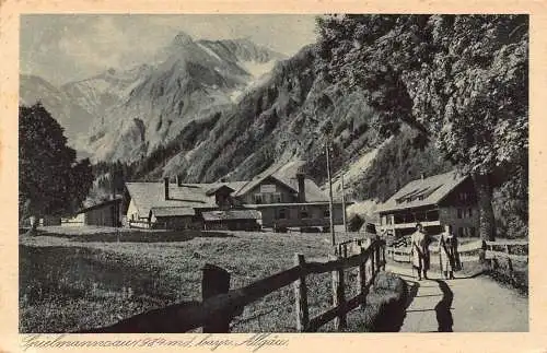 B096 Deutschland 1925 Spielmannsau Bayr Allgäu Vintage Postkarte
