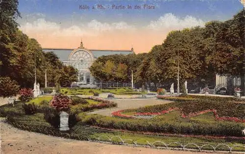 B096 Deutschland Köln a Rh Partie in der Flora Vintage Postkarte