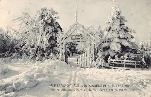 B097 Deutschland 1917 Winterpracht au Umgebung Freudenstadt Cafe Restaurant Postkarte