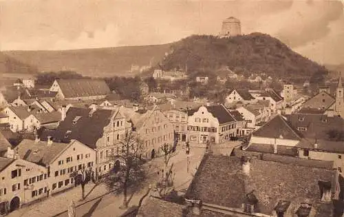 B097 Deutschland 1918 Kelheim Blick über Stadt zur Befreiungshalle Vintage Postkarte