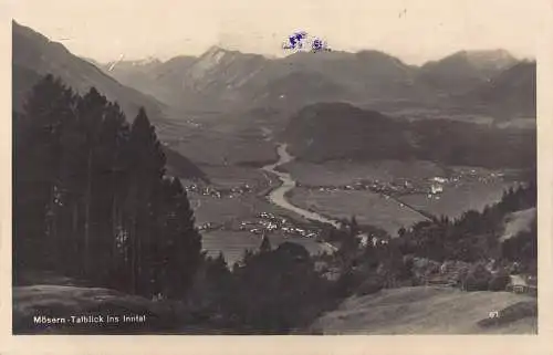 B098 Österreich 1925 Modern Talblick ins Inntal RPPC Vintage Postkarte