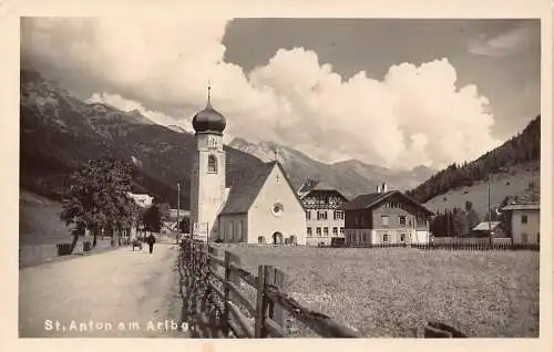 B098 Österreich St Anton am Arlbg Ansicht RPPC Vintage Postkarte