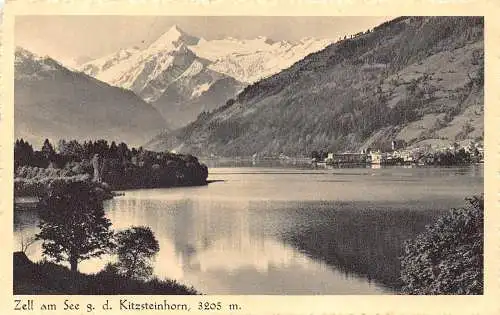 B098 Österreich Zell am See Kitzsteinhorn See Vintage Postkarte