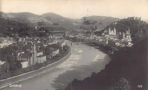 B098 Österreich 1926 Salzburg Gesamtansicht Vintage Postkarte