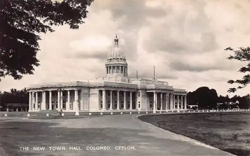 Sri Lanka Ceylon The New Town Hall Colombo Vintage Postkarte