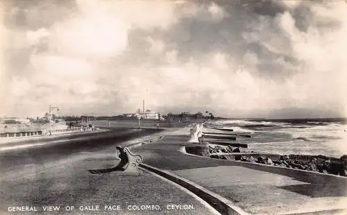 Sri Lanka Ceylon Gesamtansicht von Galle Face Colombo Vintage Postkarte
