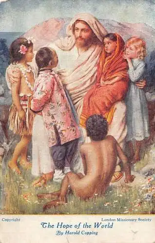 Kunst Die Hoffnung der Welt von Harold Copping Jesus Outcaste Schools Fund Postkarte