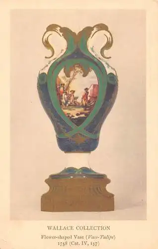 Wallace Collection Vase Tulpe Blumenform Fine Art Vintage Postkarte