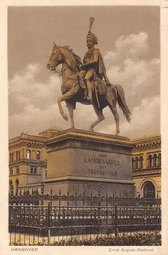 Deutschland Hannover 1915 Ernst August Denkmal Vintage Postkarte