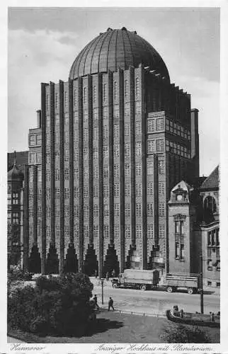Deutschland Hannover Anzeiger Hochhaus mit Planetarium Vintage Postkarte