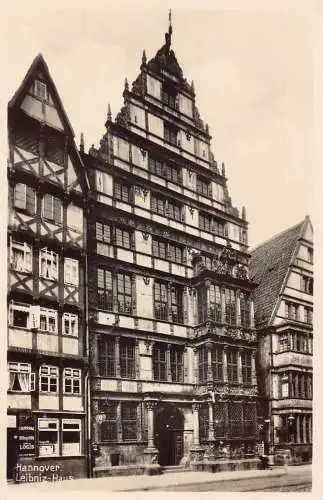 Deutschland Hannover Leibniz Haus Haus RPPC Vintage Postkarte