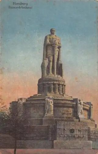 Deutschland Hamburg 1918 Bismarckdenkmal Denkmal 1. Weltkrieg Feldpostkarte