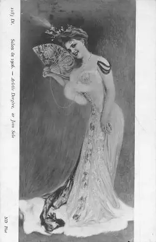 L464 Salon de 1906 Arlette Dorgere von Jean Sala Vintage Postkarte