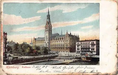 Deutschland Hamburg 1905 Rathaus Rathaus Postkarte