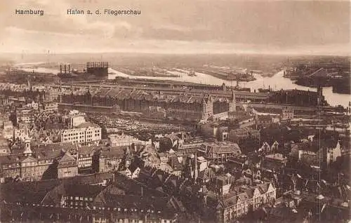 Deutschland Hamburg 1926 hafen ad Fliegerschau alte Postkarte