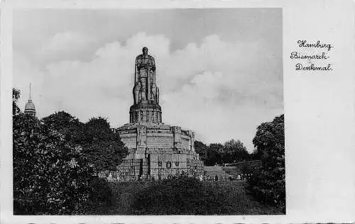 Deutschland Hamburg Bismarck Denkmal Postkarte