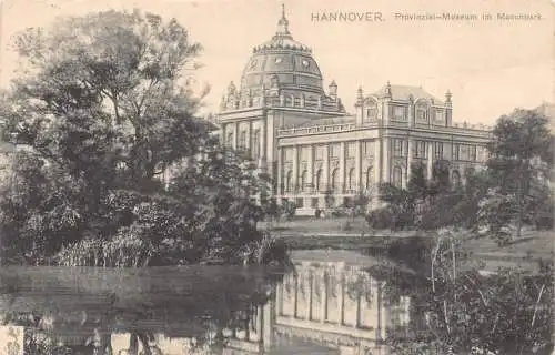 Deutschland Hannover Hannover 1905 Provinzialmuseum im Maschpark Park Postkarte