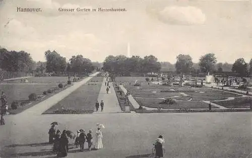 Deutschland Hannover Hannover 1910 Großer Garten in Herrenhausen Garten Postkarte