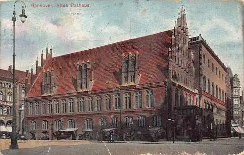 Deutschland Hannover Hannover 1913 Altes Rathaus Rathaus Vintage Postkarte