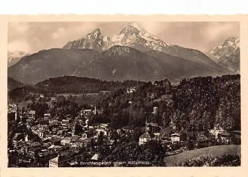 B096 Deutschland Berchtesgaden gegen Watzmann RPPC Postkarte