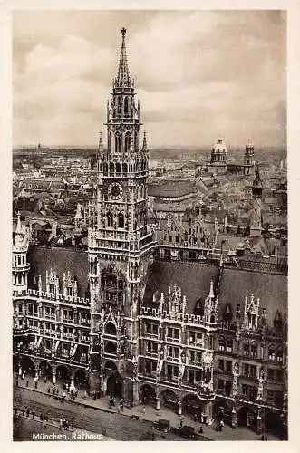 B093 Deutschland München München Rathaus Rathaus RPPC Postkarte