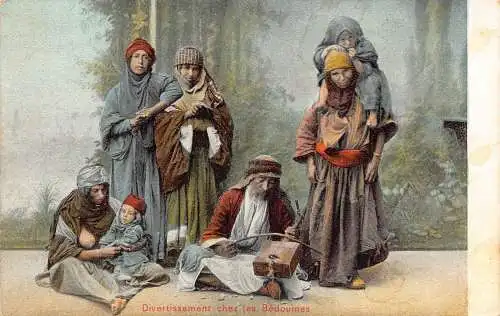 B092 Türkei 1918 Divertissement chez les Beduinen Ethnik WWI Feldpostkarte