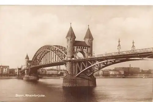 Deutschland Bonn Rheinbrückebrücke Vintage Postkarte