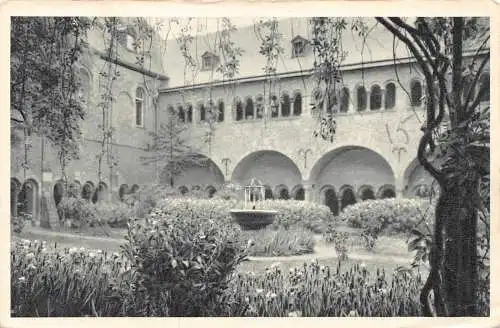 Deutschland Bonn Kreuzgang beim Münster Vintage Postkarte