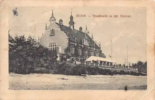 Deutschland Bonn a Rh 1912 Stadthalle in Gronau Vintage Postkarte