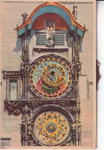 B107 Mechanische Astronomische Uhr aus Tschechien Prag Vintage Postkarte