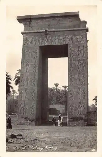 Ägypten Karmak Ptolomey Gateway Vintage Postkarte