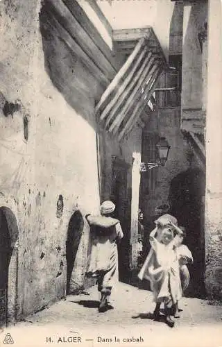 A616 Algerien Algier Alger Dans La Casbah Ureinwohner Kind Ethno Vintage Postkarte