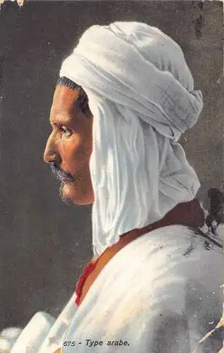 A617 Algerien 1914 Typ Arabe Arabischer Ureinwohner Mann mit Turban Ethno Postkarte