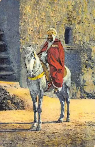A617 Algerien 1914 Fantasia Ethno Native Man Riding Horse Un Caid Postkarte