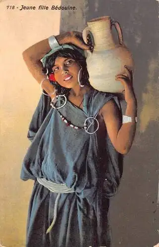 A617 Algerien 1914 junges Beduinenmädchen Tracht Keramik ethnische Postkarte