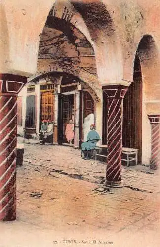 A618 Tunesien Tunis Souk El Attarine Vintage Postkarte