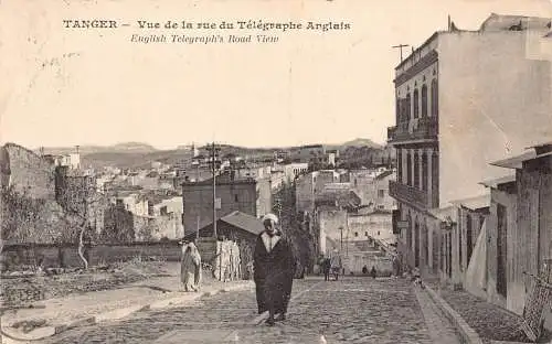 A619 Morocco Tanger English Telegraph's Road View Vintage Postkarte